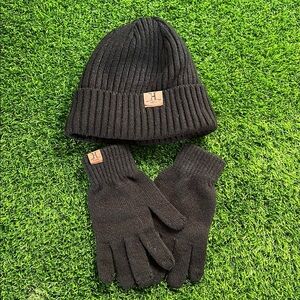 RAYLI Women’s Black Beanie Hat & Gloves